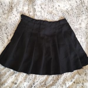 Black Pleated Uniform Tennis Skirt/Skort